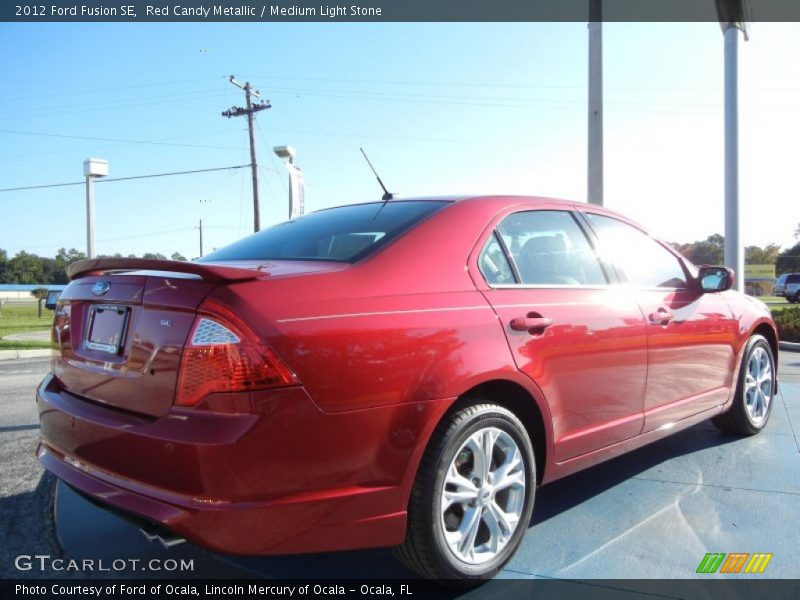 Red Candy Metallic / Medium Light Stone 2012 Ford Fusion SE