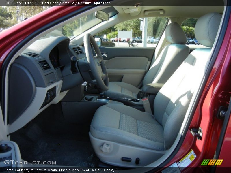 Red Candy Metallic / Medium Light Stone 2012 Ford Fusion SE