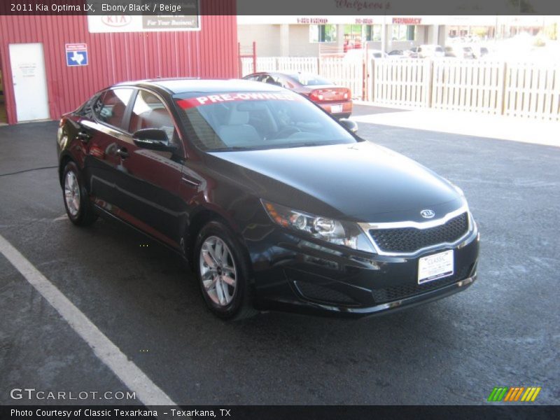 Ebony Black / Beige 2011 Kia Optima LX