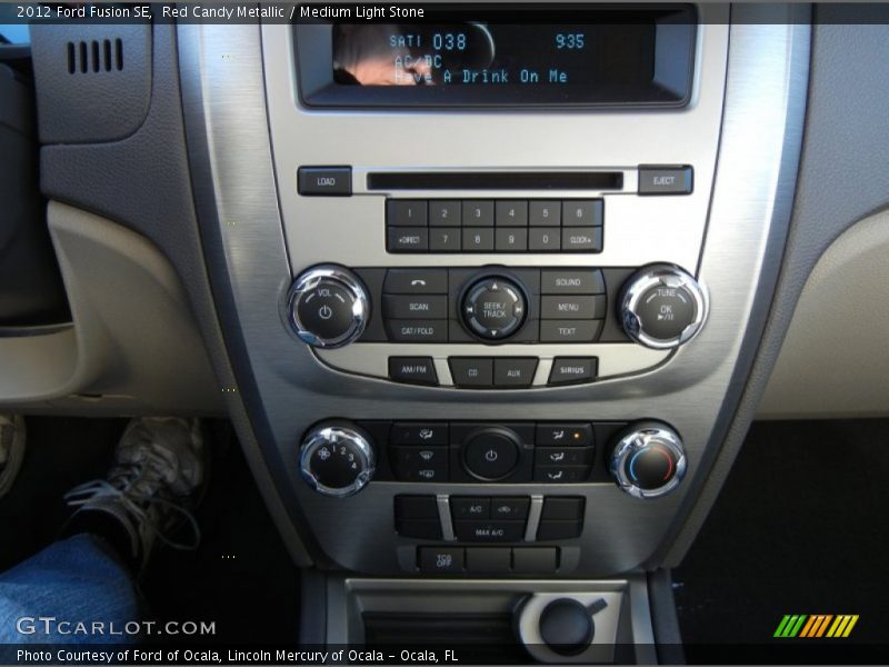 Red Candy Metallic / Medium Light Stone 2012 Ford Fusion SE