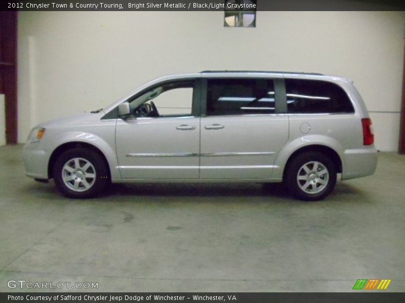 Bright Silver Metallic / Black/Light Graystone 2012 Chrysler Town & Country Touring