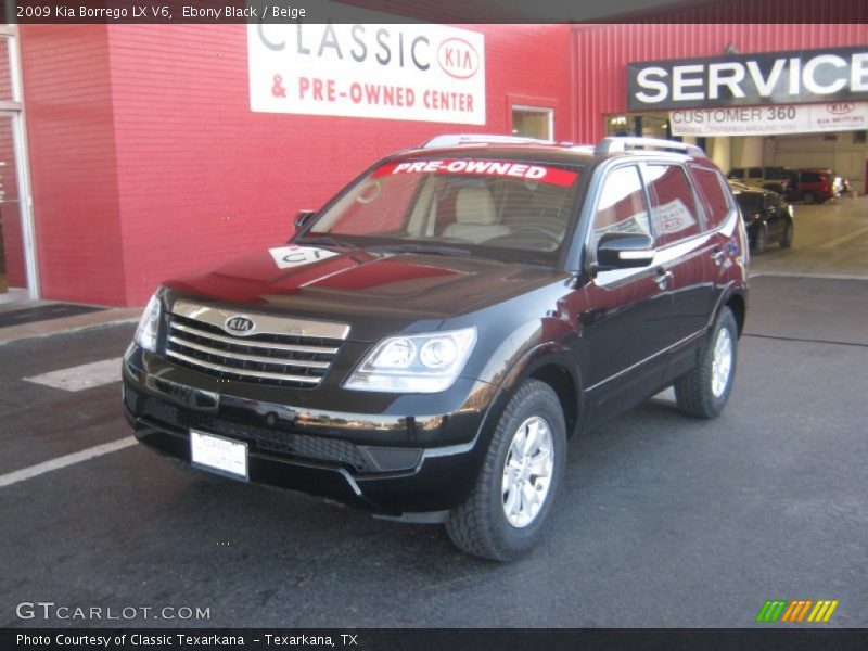 Ebony Black / Beige 2009 Kia Borrego LX V6