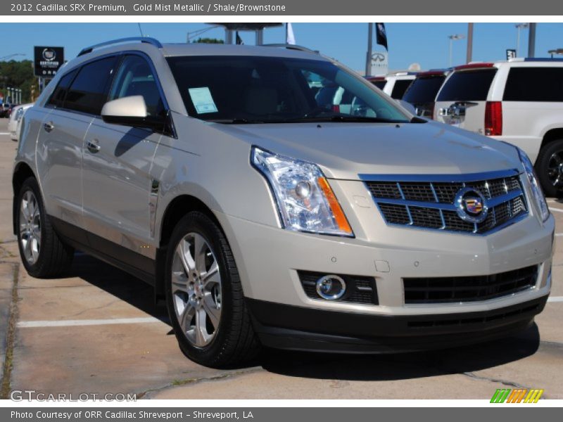 Gold Mist Metallic / Shale/Brownstone 2012 Cadillac SRX Premium