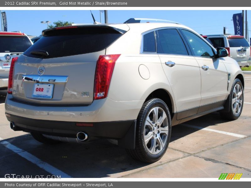 Gold Mist Metallic / Shale/Brownstone 2012 Cadillac SRX Premium