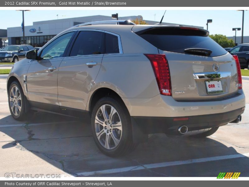 Gold Mist Metallic / Shale/Brownstone 2012 Cadillac SRX Premium