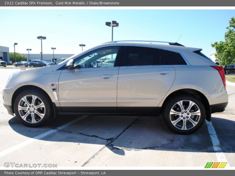 Gold Mist Metallic / Shale/Brownstone 2012 Cadillac SRX Premium