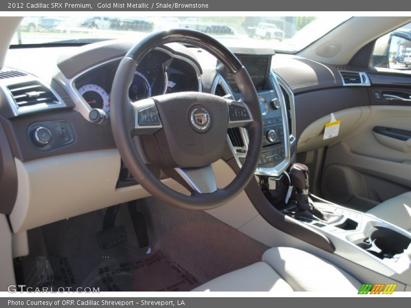 Gold Mist Metallic / Shale/Brownstone 2012 Cadillac SRX Premium