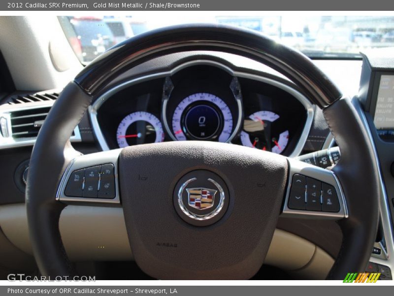 Gold Mist Metallic / Shale/Brownstone 2012 Cadillac SRX Premium