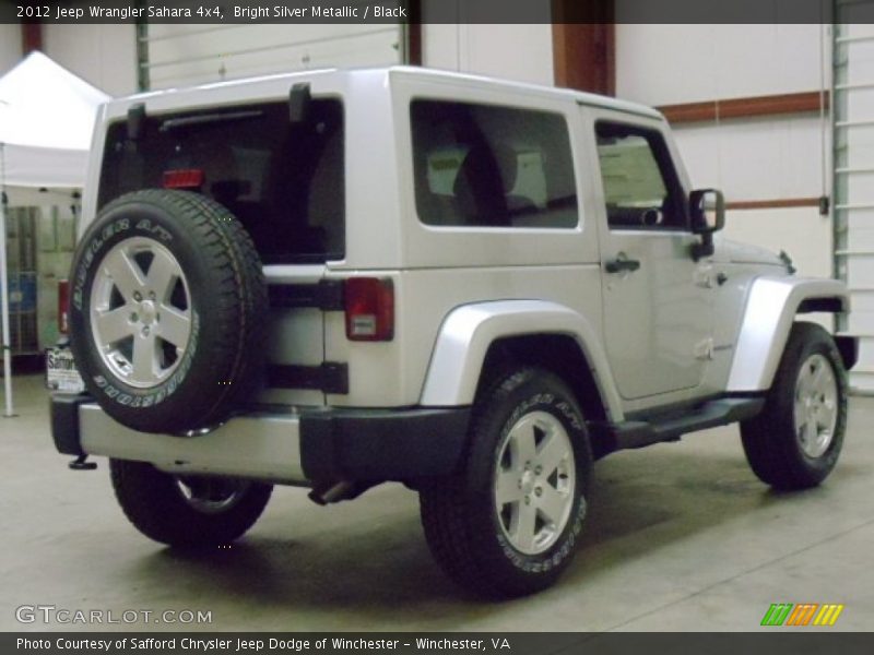 Bright Silver Metallic / Black 2012 Jeep Wrangler Sahara 4x4