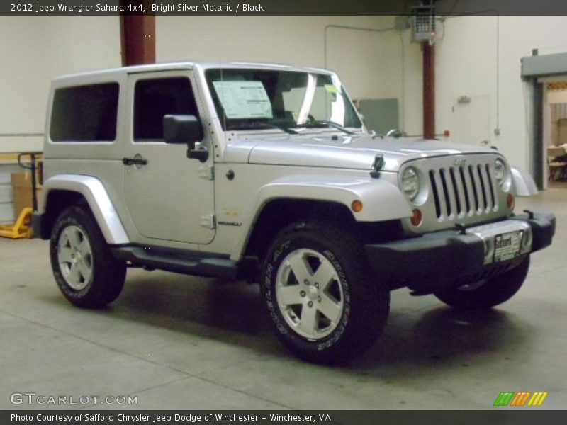 Bright Silver Metallic / Black 2012 Jeep Wrangler Sahara 4x4