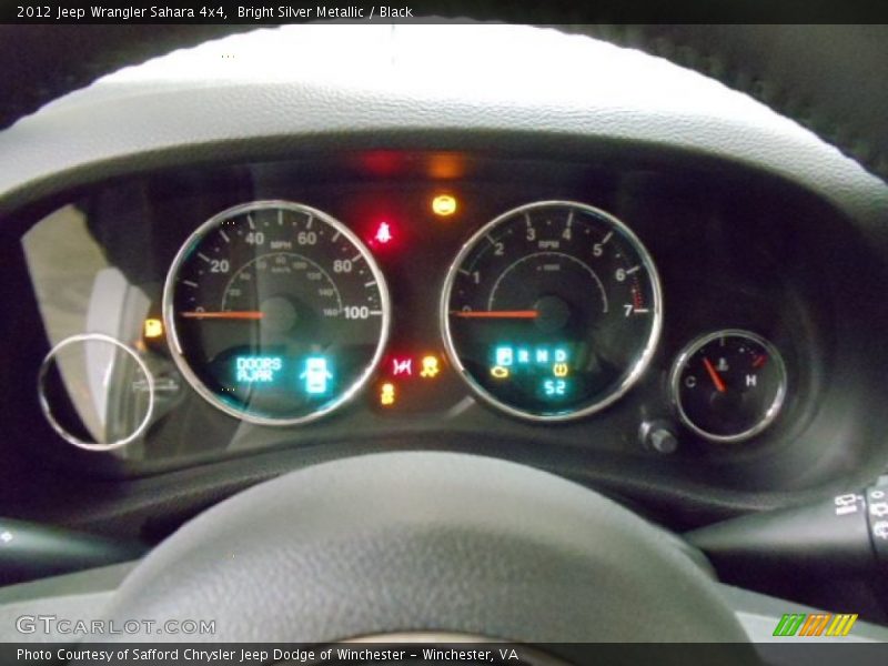 Bright Silver Metallic / Black 2012 Jeep Wrangler Sahara 4x4
