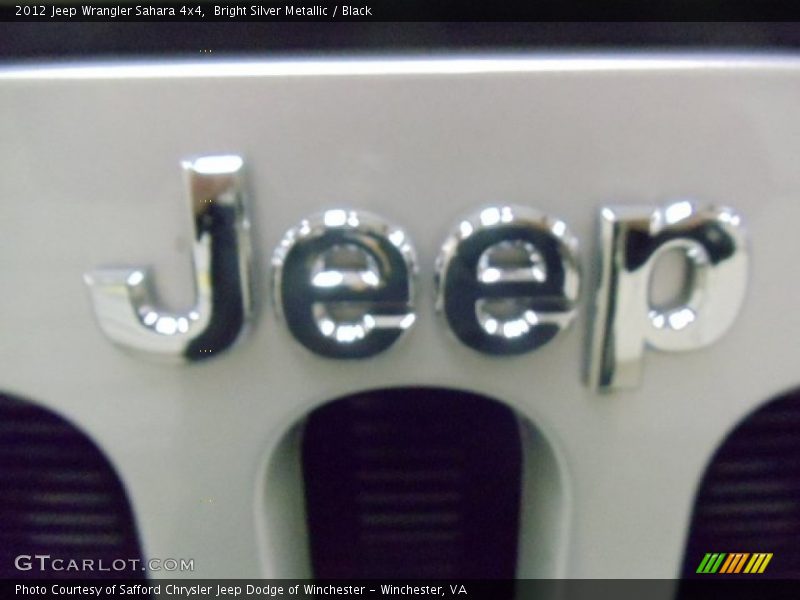 Bright Silver Metallic / Black 2012 Jeep Wrangler Sahara 4x4