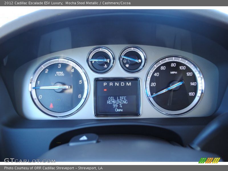 Mocha Steel Metallic / Cashmere/Cocoa 2012 Cadillac Escalade ESV Luxury