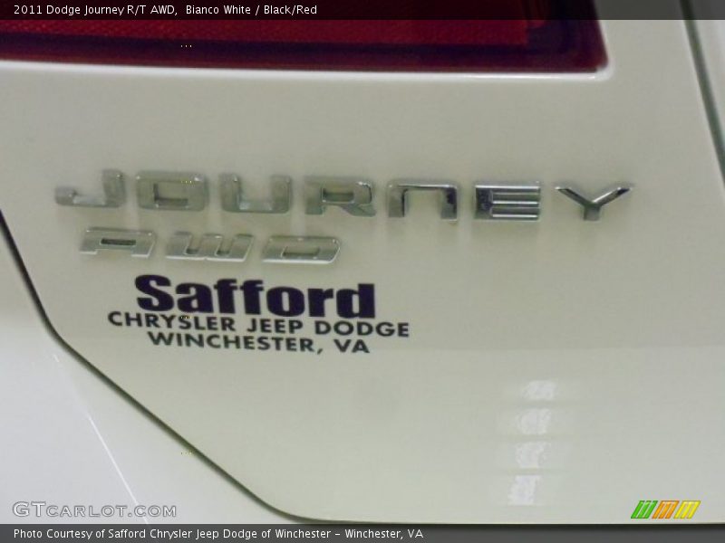 Bianco White / Black/Red 2011 Dodge Journey R/T AWD