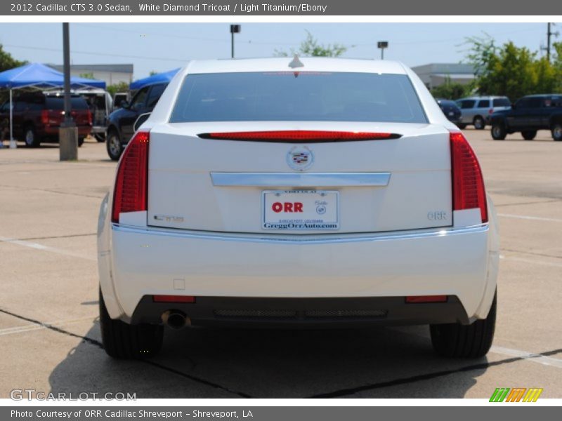 White Diamond Tricoat / Light Titanium/Ebony 2012 Cadillac CTS 3.0 Sedan