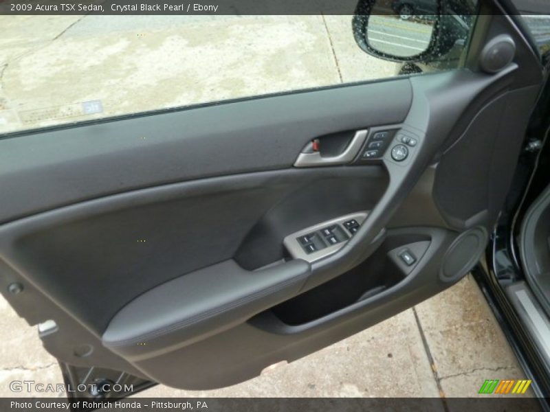Crystal Black Pearl / Ebony 2009 Acura TSX Sedan