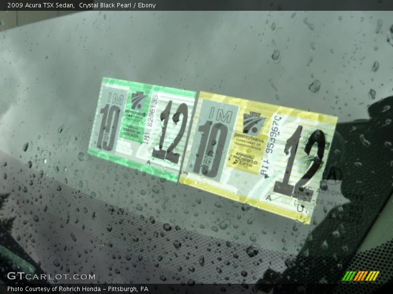 Crystal Black Pearl / Ebony 2009 Acura TSX Sedan
