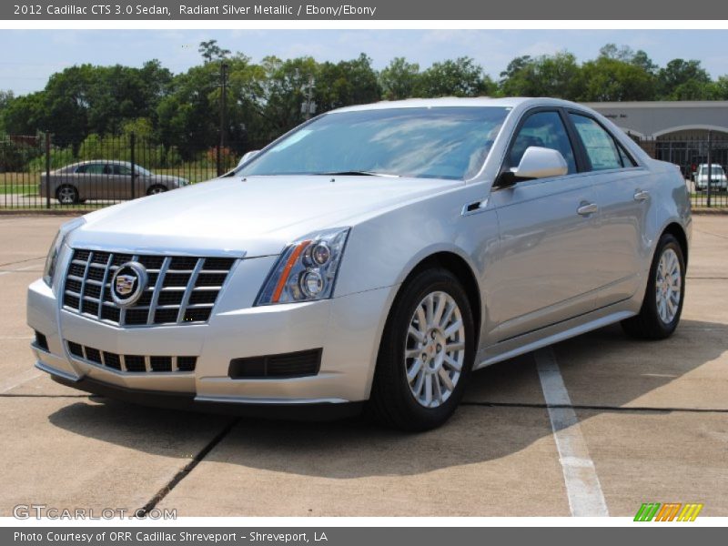 Radiant Silver Metallic / Ebony/Ebony 2012 Cadillac CTS 3.0 Sedan
