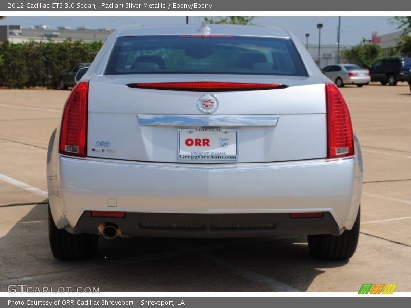 Radiant Silver Metallic / Ebony/Ebony 2012 Cadillac CTS 3.0 Sedan