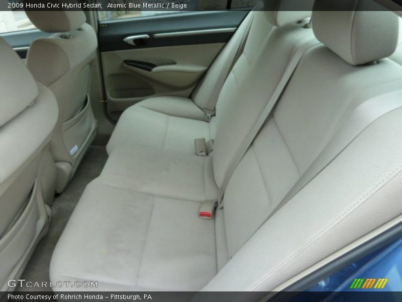 Atomic Blue Metallic / Beige 2009 Honda Civic Hybrid Sedan