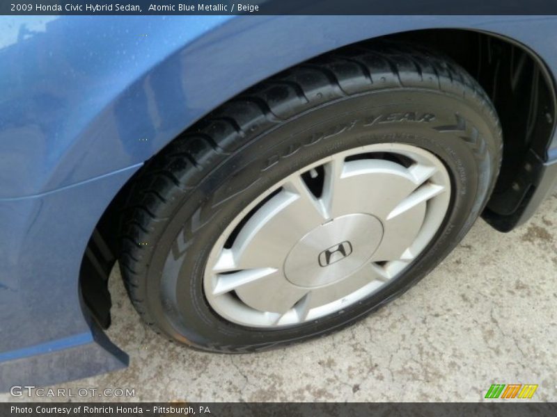 Atomic Blue Metallic / Beige 2009 Honda Civic Hybrid Sedan