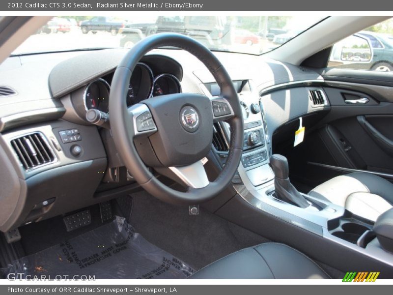 Radiant Silver Metallic / Ebony/Ebony 2012 Cadillac CTS 3.0 Sedan