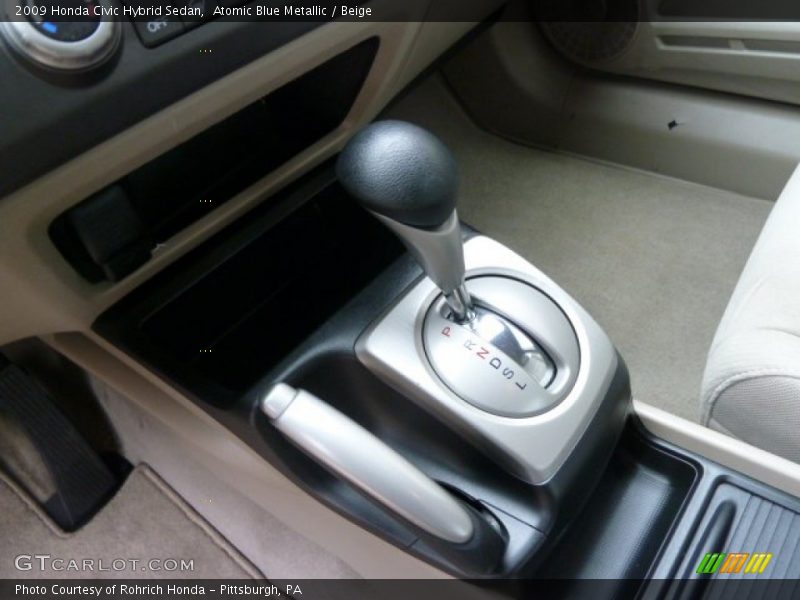 Atomic Blue Metallic / Beige 2009 Honda Civic Hybrid Sedan