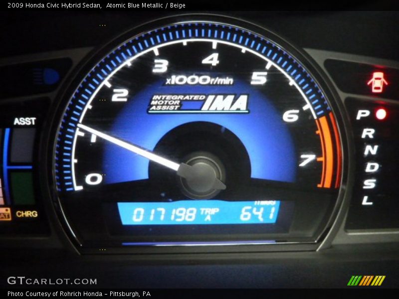 Atomic Blue Metallic / Beige 2009 Honda Civic Hybrid Sedan