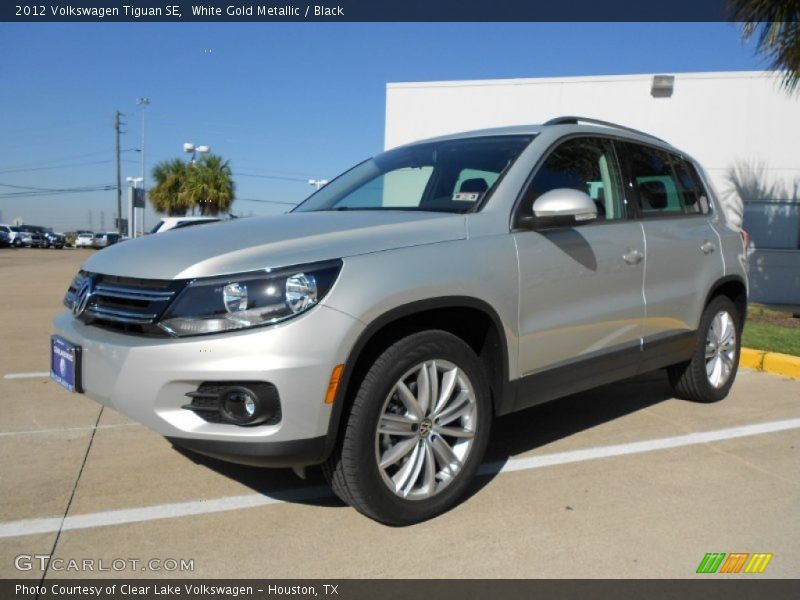 White Gold Metallic / Black 2012 Volkswagen Tiguan SE