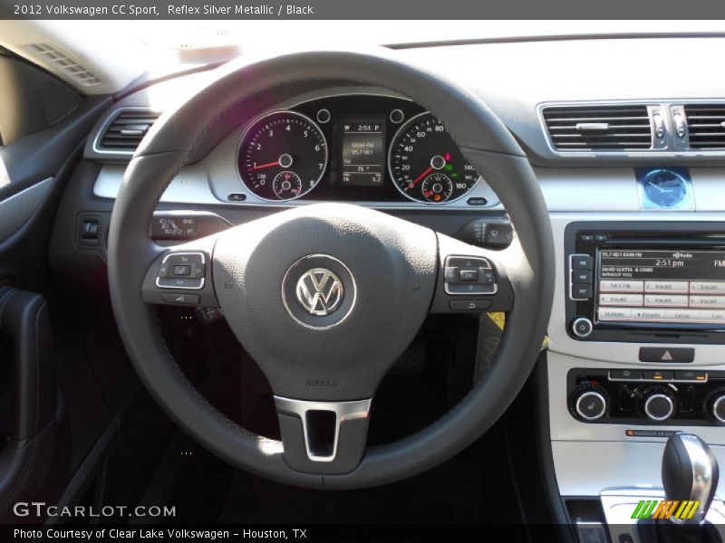 Reflex Silver Metallic / Black 2012 Volkswagen CC Sport