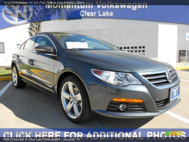 Island Gray Metallic / Black 2012 Volkswagen CC Lux Plus