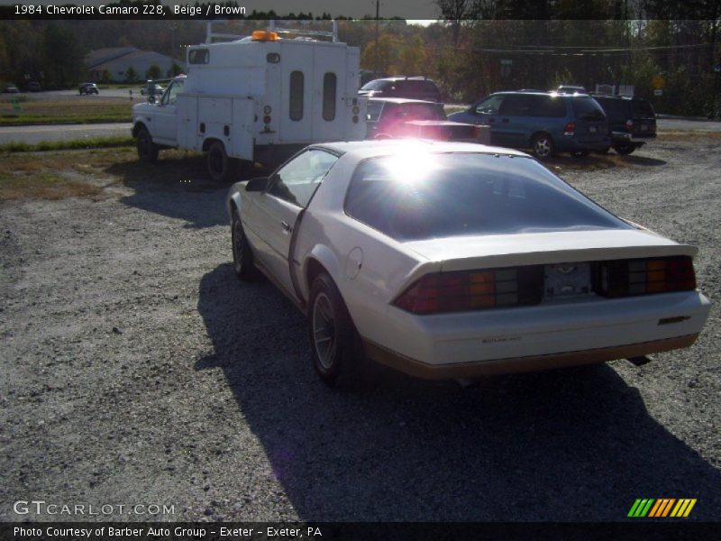 Beige / Brown 1984 Chevrolet Camaro Z28
