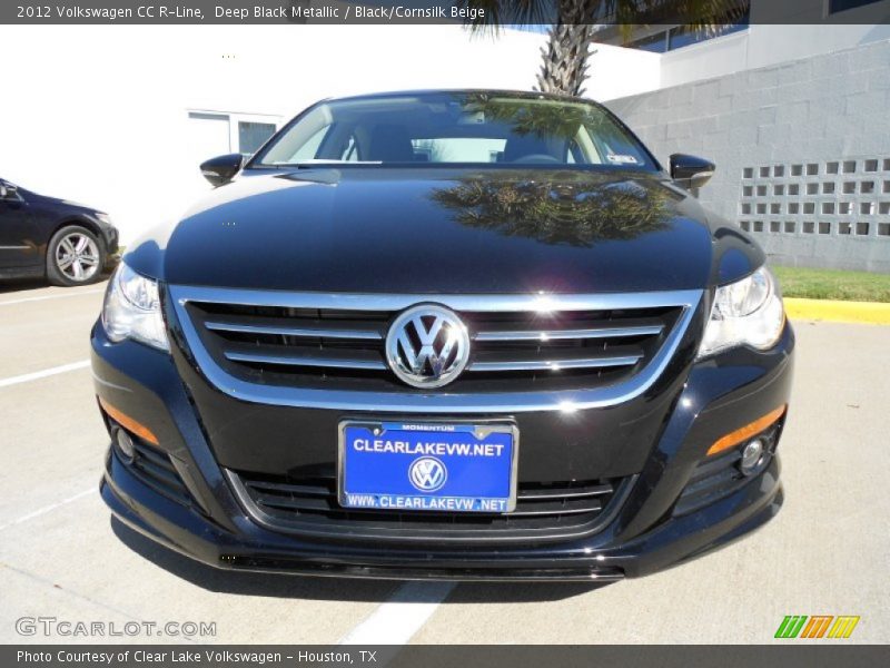 Deep Black Metallic / Black/Cornsilk Beige 2012 Volkswagen CC R-Line