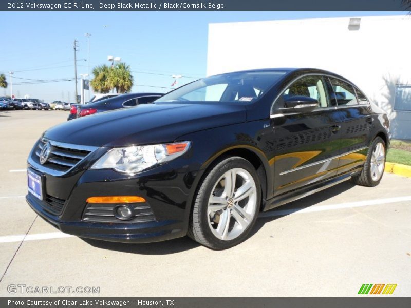 Deep Black Metallic / Black/Cornsilk Beige 2012 Volkswagen CC R-Line
