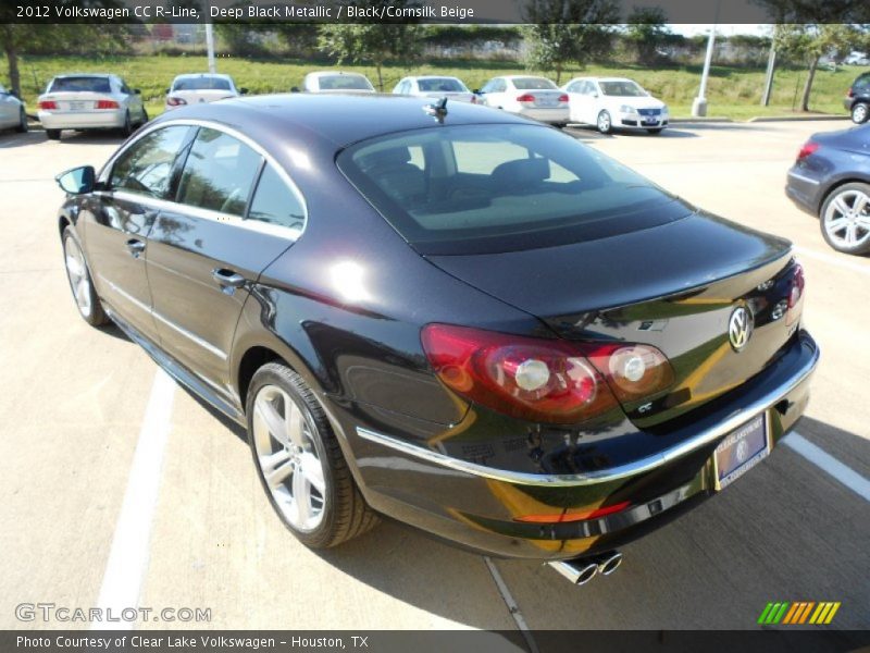 Deep Black Metallic / Black/Cornsilk Beige 2012 Volkswagen CC R-Line