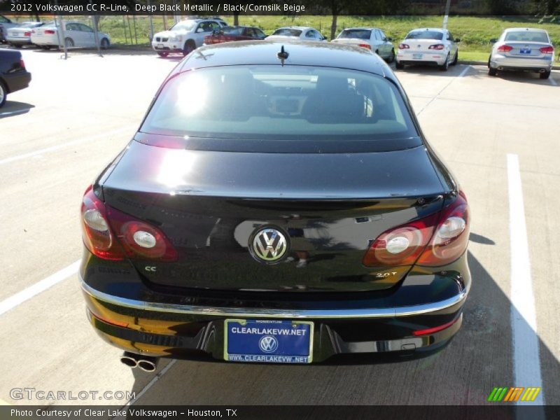 Deep Black Metallic / Black/Cornsilk Beige 2012 Volkswagen CC R-Line