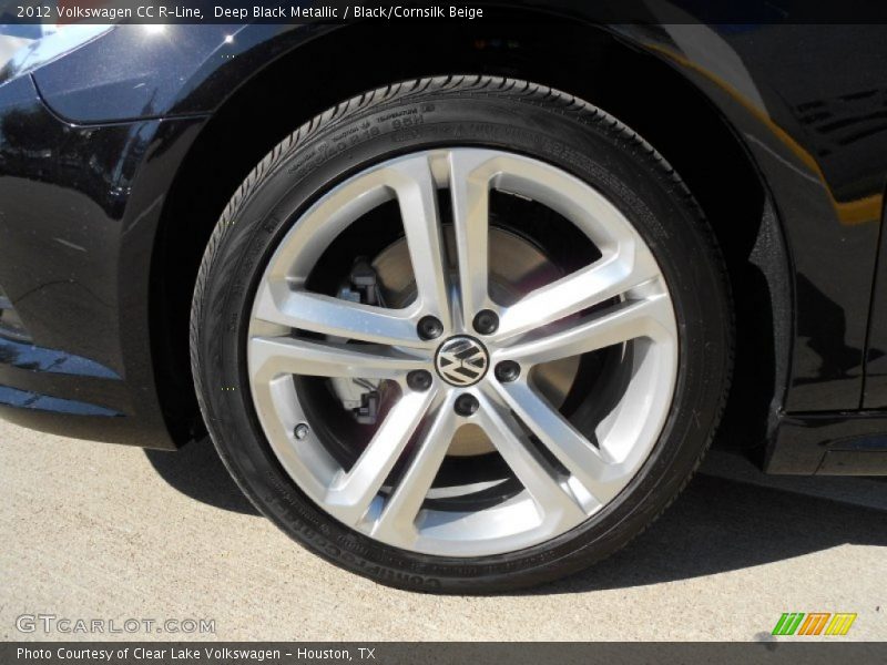 Deep Black Metallic / Black/Cornsilk Beige 2012 Volkswagen CC R-Line