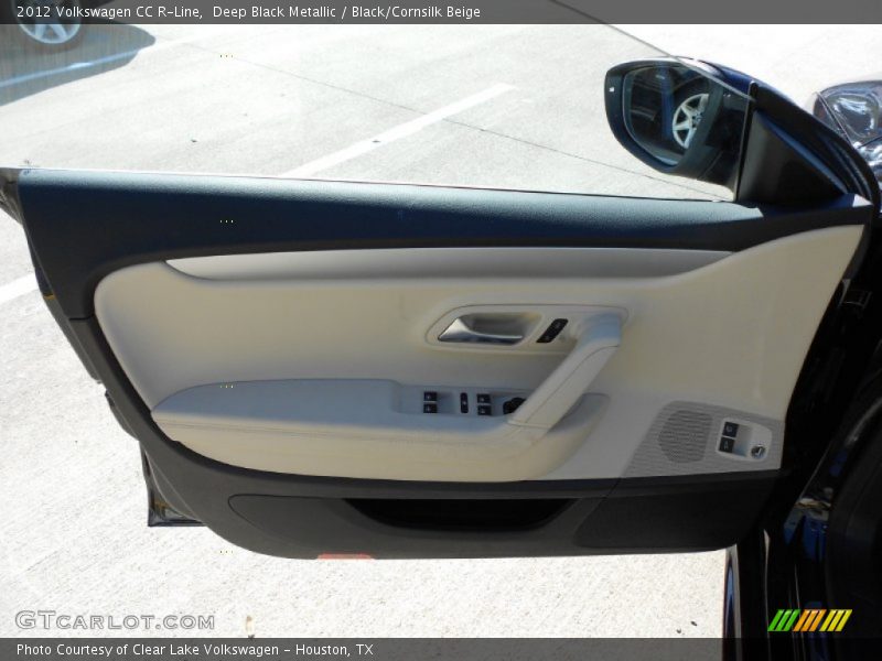 Deep Black Metallic / Black/Cornsilk Beige 2012 Volkswagen CC R-Line