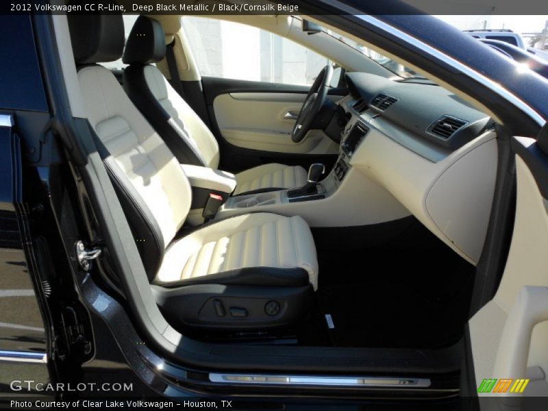 Deep Black Metallic / Black/Cornsilk Beige 2012 Volkswagen CC R-Line