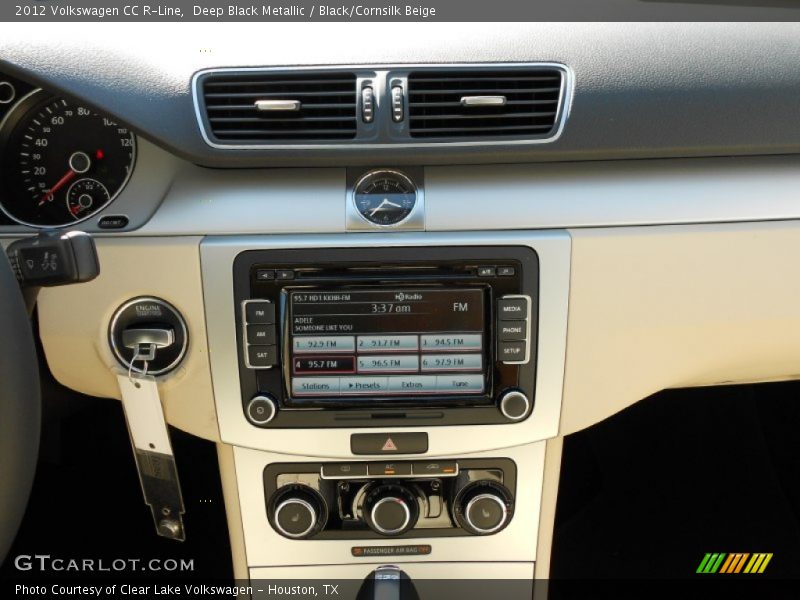 Deep Black Metallic / Black/Cornsilk Beige 2012 Volkswagen CC R-Line