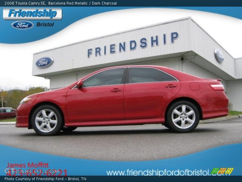 Barcelona Red Metallic / Dark Charcoal 2008 Toyota Camry SE