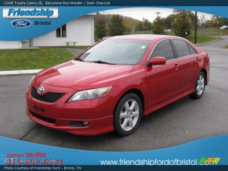Barcelona Red Metallic / Dark Charcoal 2008 Toyota Camry SE