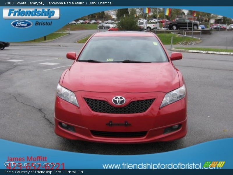 Barcelona Red Metallic / Dark Charcoal 2008 Toyota Camry SE