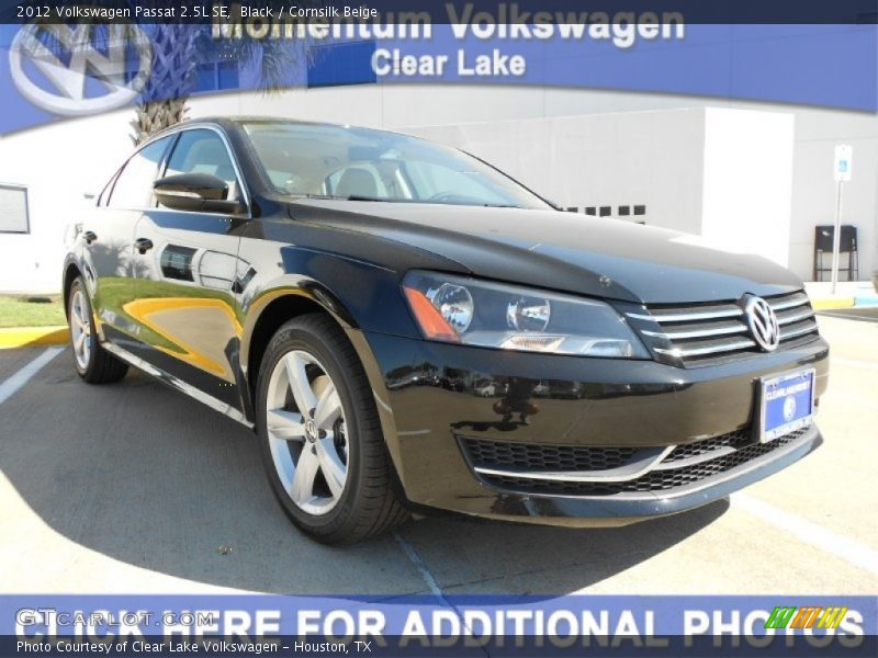 Black / Cornsilk Beige 2012 Volkswagen Passat 2.5L SE