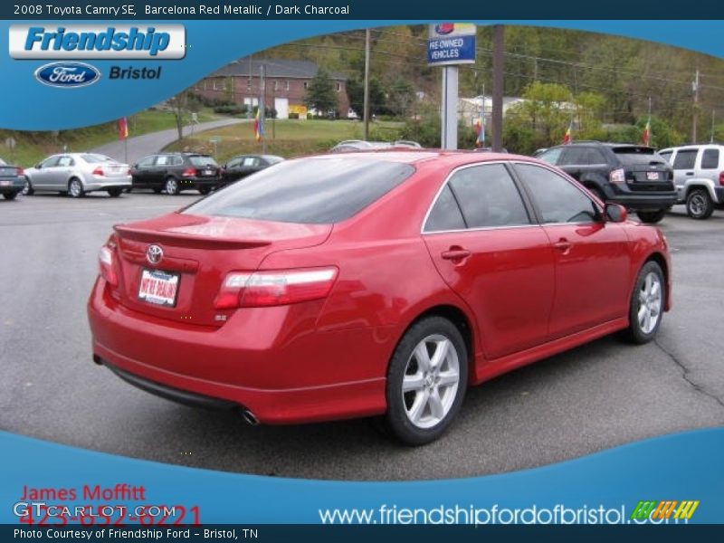 Barcelona Red Metallic / Dark Charcoal 2008 Toyota Camry SE
