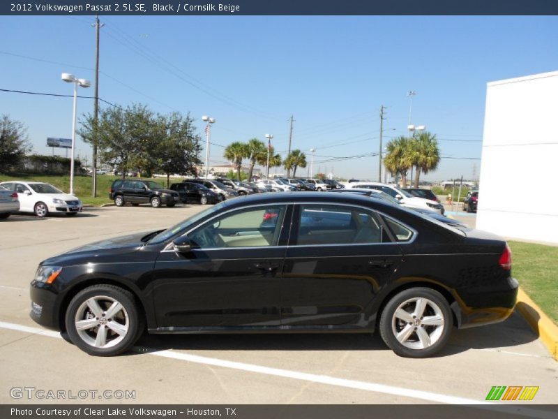 Black / Cornsilk Beige 2012 Volkswagen Passat 2.5L SE