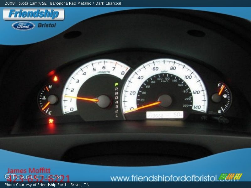 Barcelona Red Metallic / Dark Charcoal 2008 Toyota Camry SE