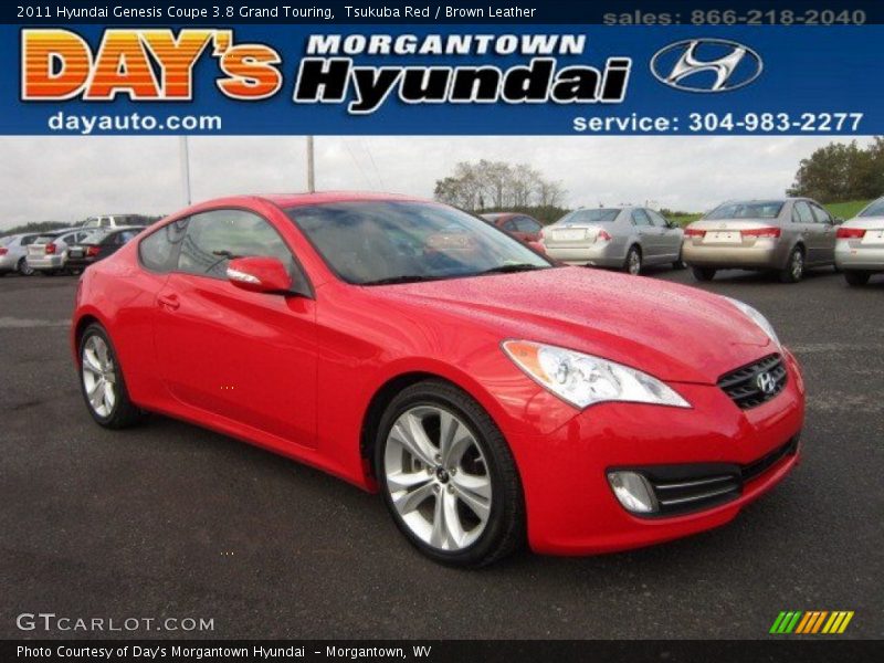 Tsukuba Red / Brown Leather 2011 Hyundai Genesis Coupe 3.8 Grand Touring