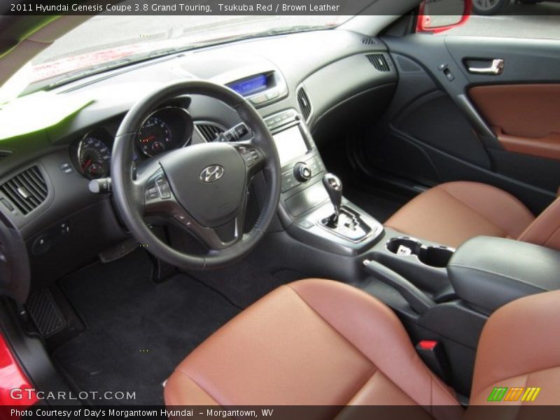 Brown Leather Interior - 2011 Genesis Coupe 3.8 Grand Touring 