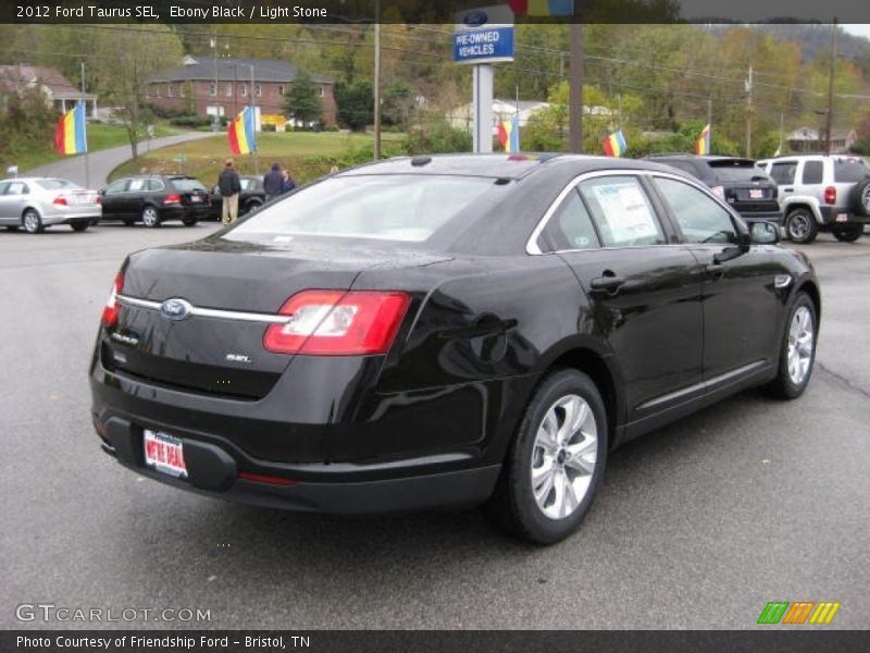 Ebony Black / Light Stone 2012 Ford Taurus SEL